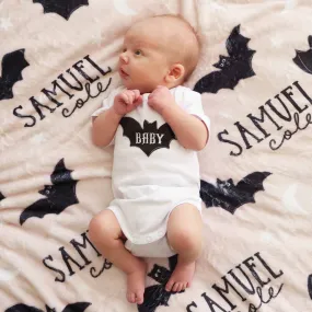 Baby Bat Graphic Bodysuit | White