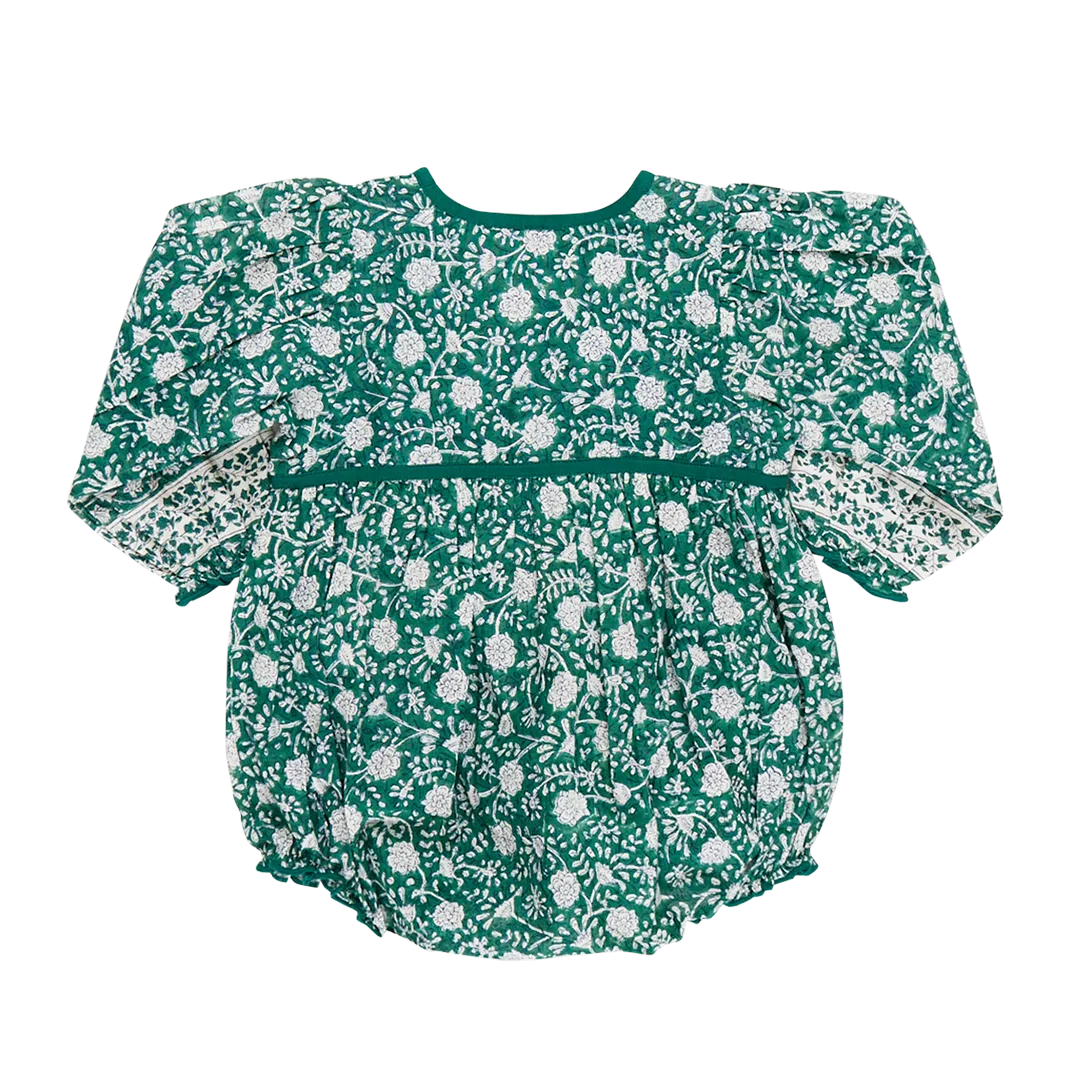 Baby Girls Jade Bubble - Green Garden Floral