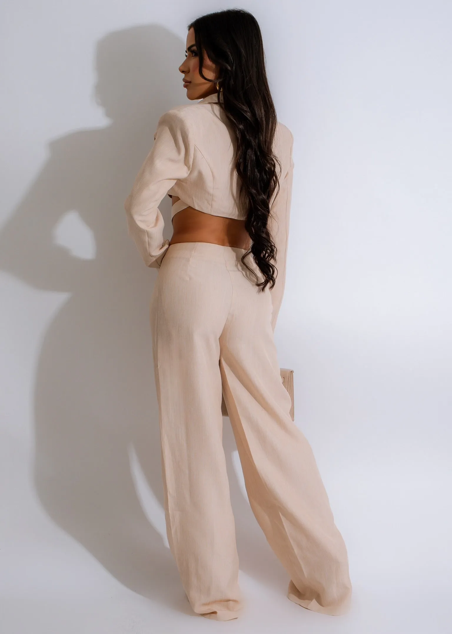 Back It Up Pant Set Nude