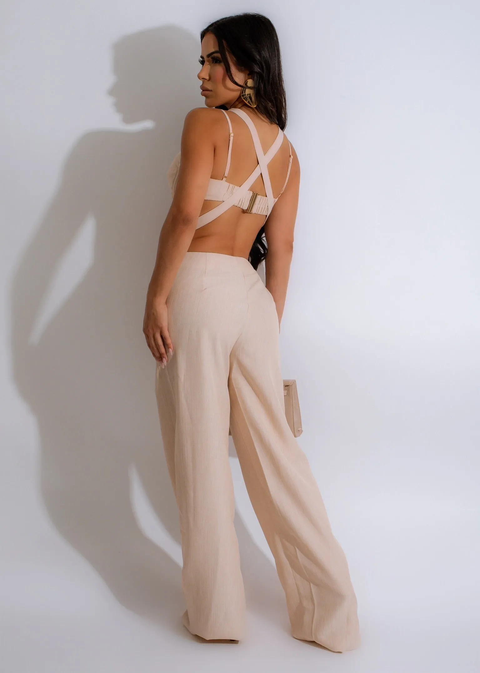 Back It Up Pant Set Nude