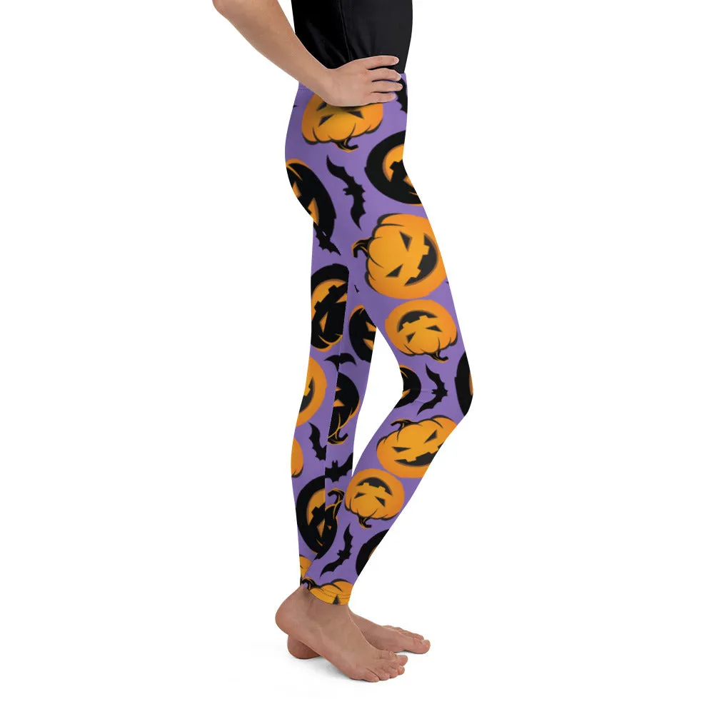 Bats and Jack O'Lanterns Youth Leggings