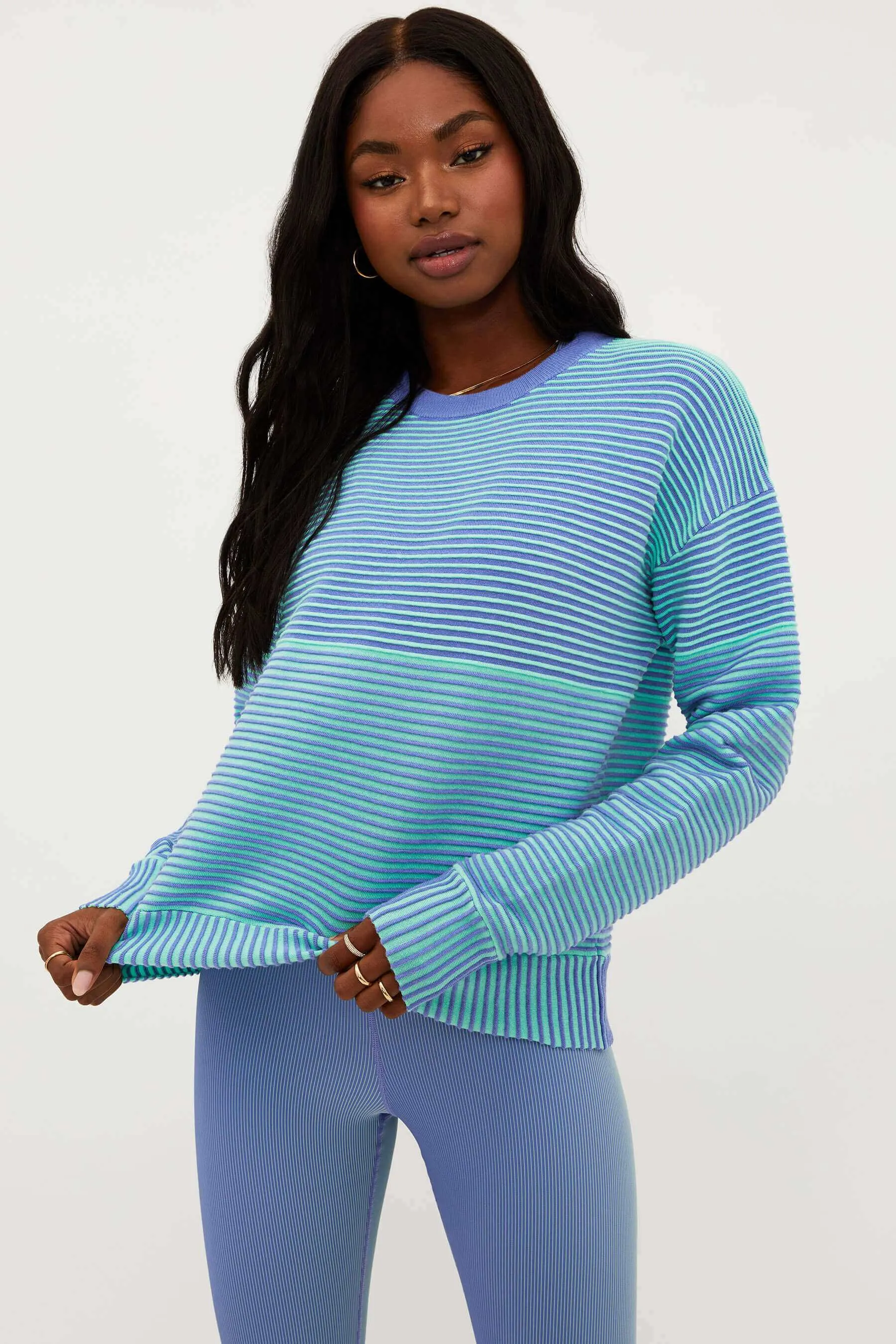 Beach Riot Women's Occulus Sweater - Seashore Two Tone Blue