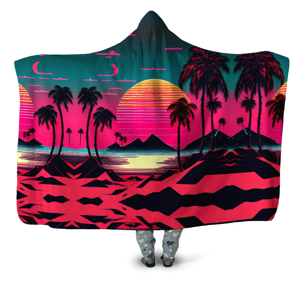 Beach Sunset Hooded Blanket