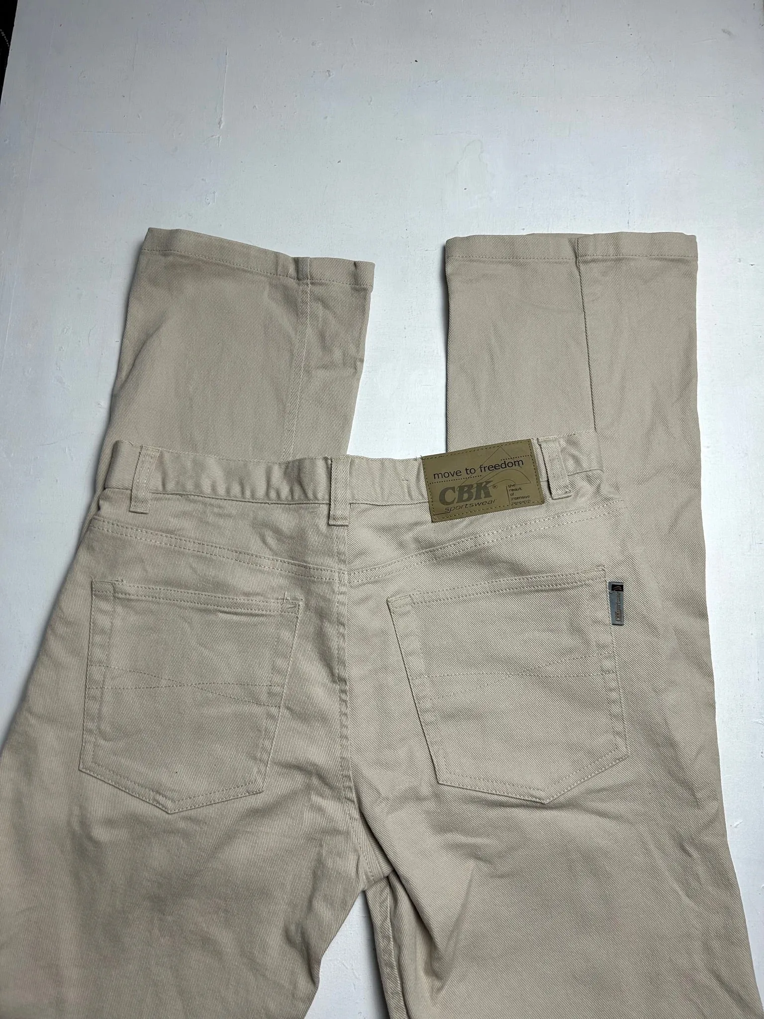 Beige camel denim pants (S)