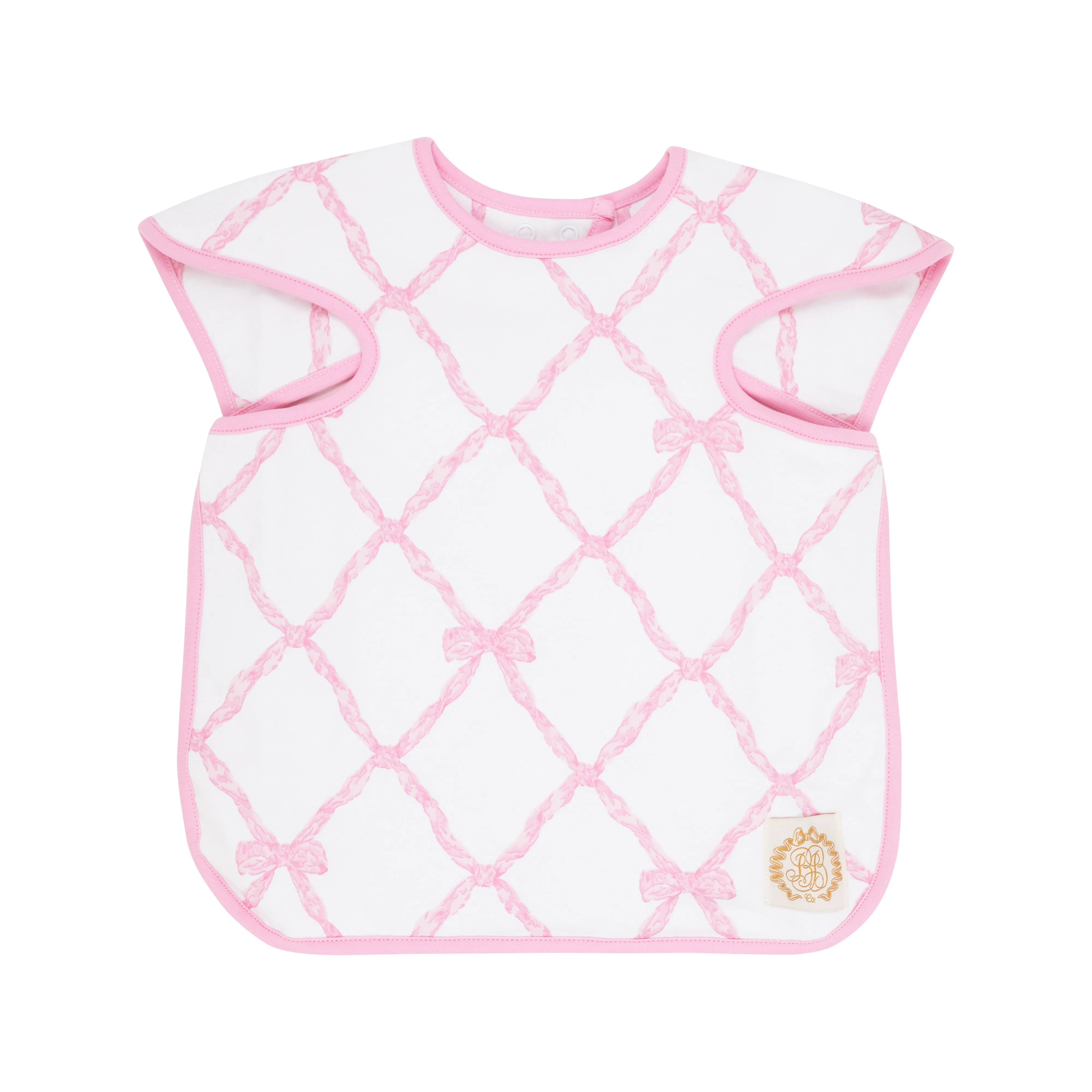 Big Bite Bib - Belle Meade Bow with Pier Party Pink