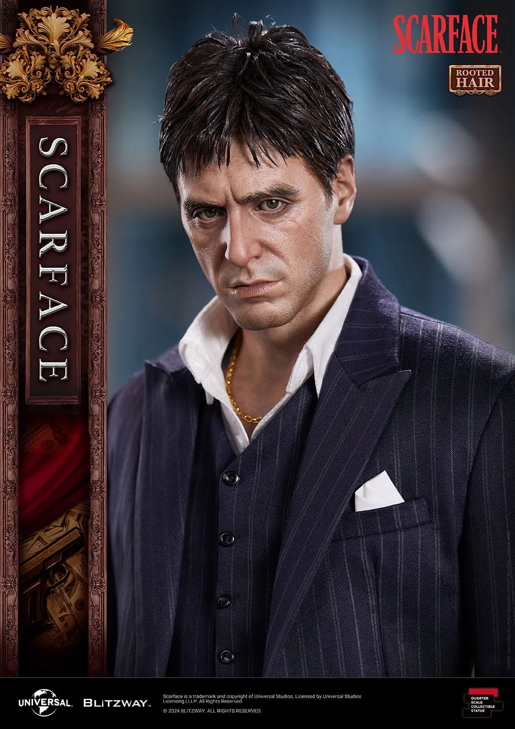 Blitzway Scarface Superb Scale Tony Montana (Rooted Hair Version) 1/4 Statue