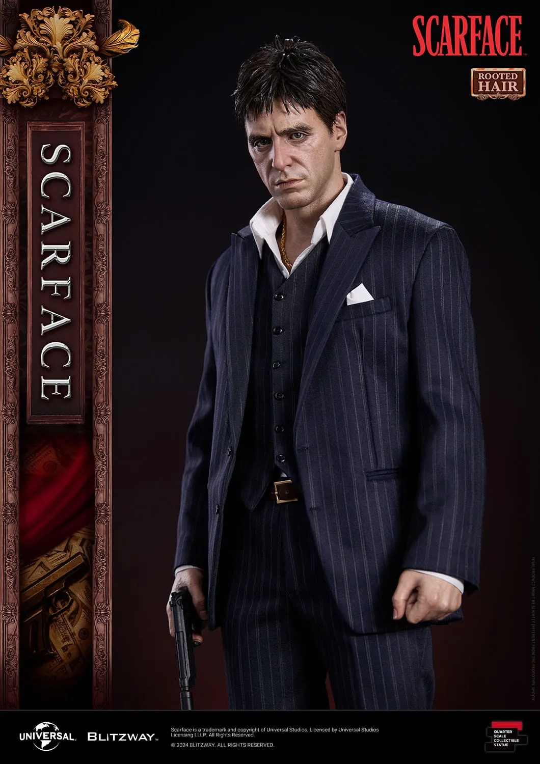 Blitzway Scarface Superb Scale Tony Montana (Rooted Hair Version) 1/4 Statue