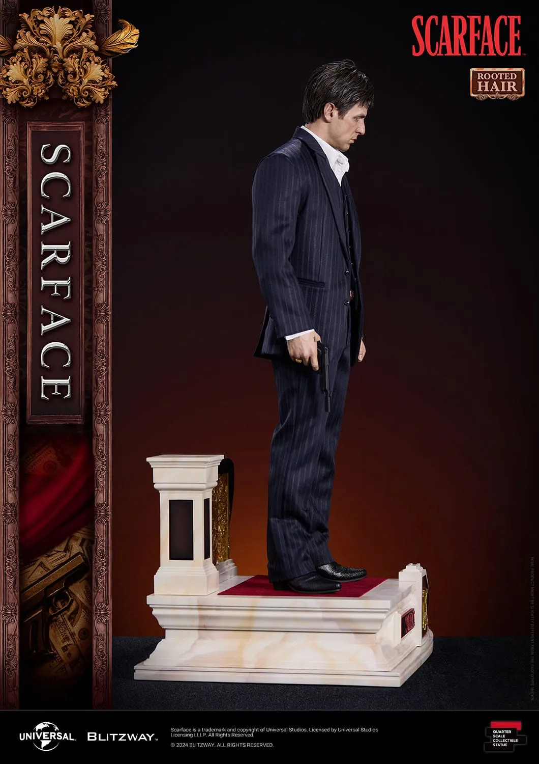 Blitzway Scarface Superb Scale Tony Montana (Rooted Hair Version) 1/4 Statue