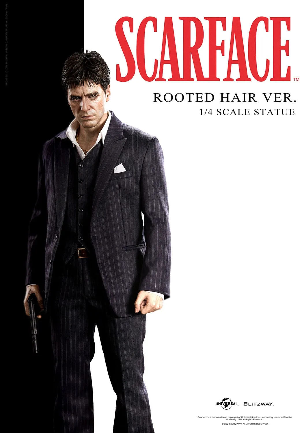 Blitzway Scarface Superb Scale Tony Montana (Rooted Hair Version) 1/4 Statue