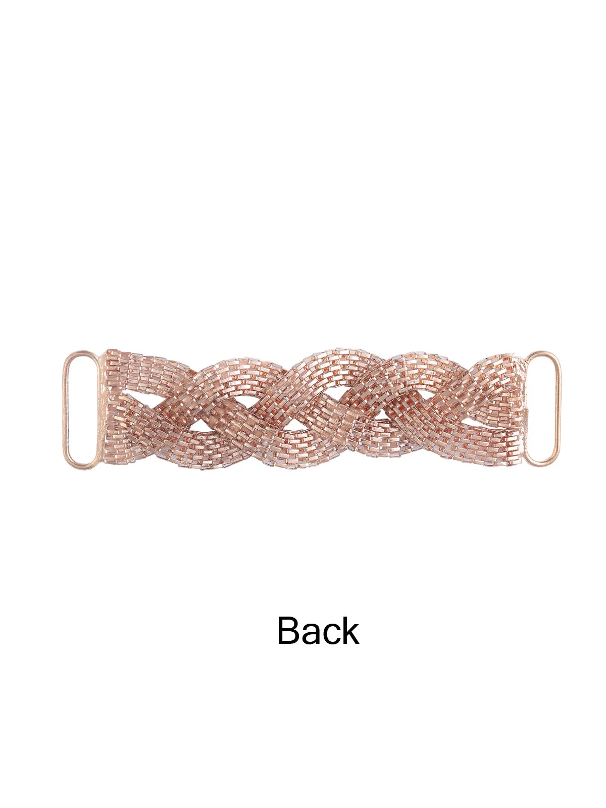 Braided Chain Design Shiny Gold Connector Fashion Accessory