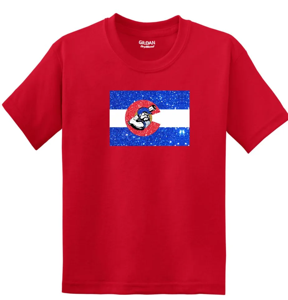 Bulldawgs FLAG Design Basic Tee- Matte or Glitter