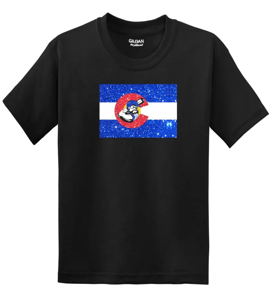 Bulldawgs FLAG Design Basic Tee- Matte or Glitter