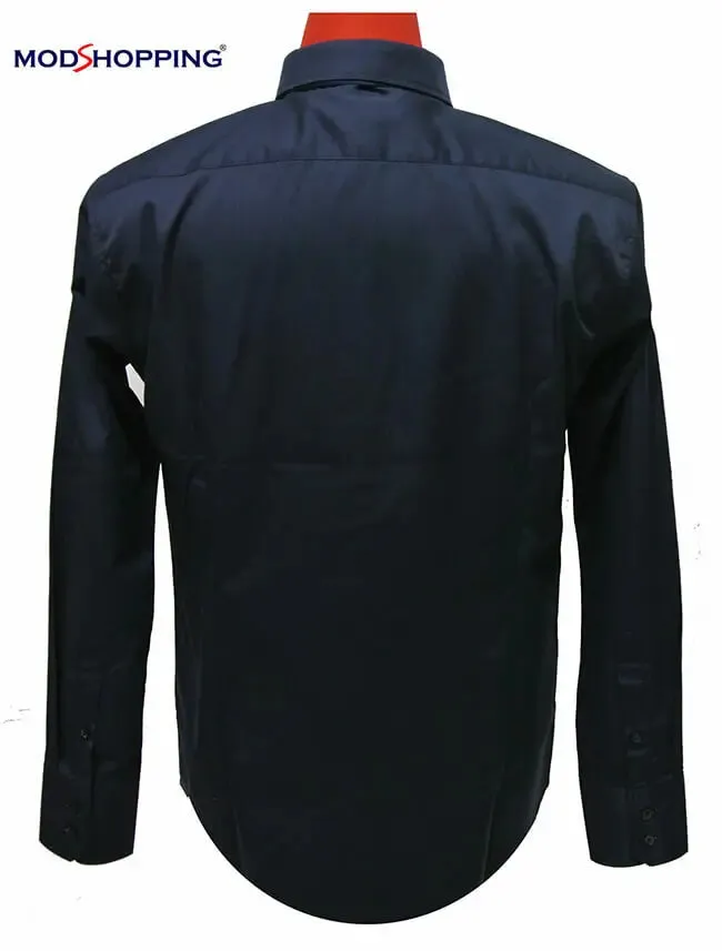 Button Down Shirt | Navy Blue Formal Shirt