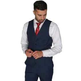 Calvin - Men's Navy Waistcoat Formal Elegant