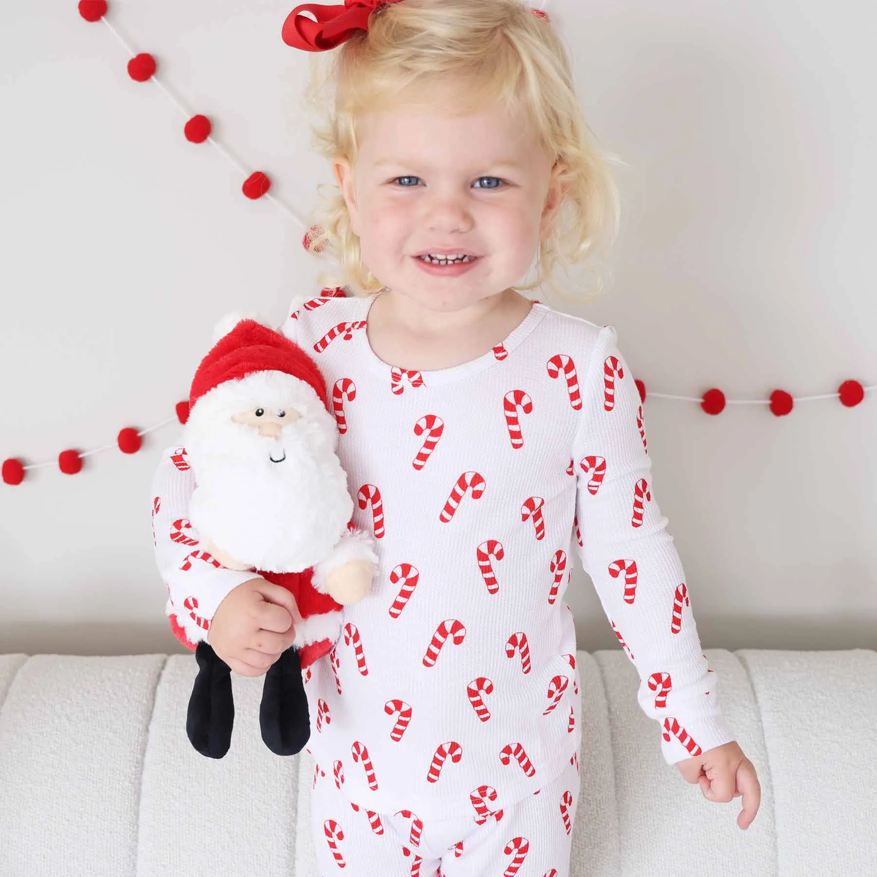 Candy Cane Lane Waffle Two Piece Pajama Set*