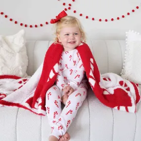 Candy Cane Lane Waffle Two Piece Pajama Set*