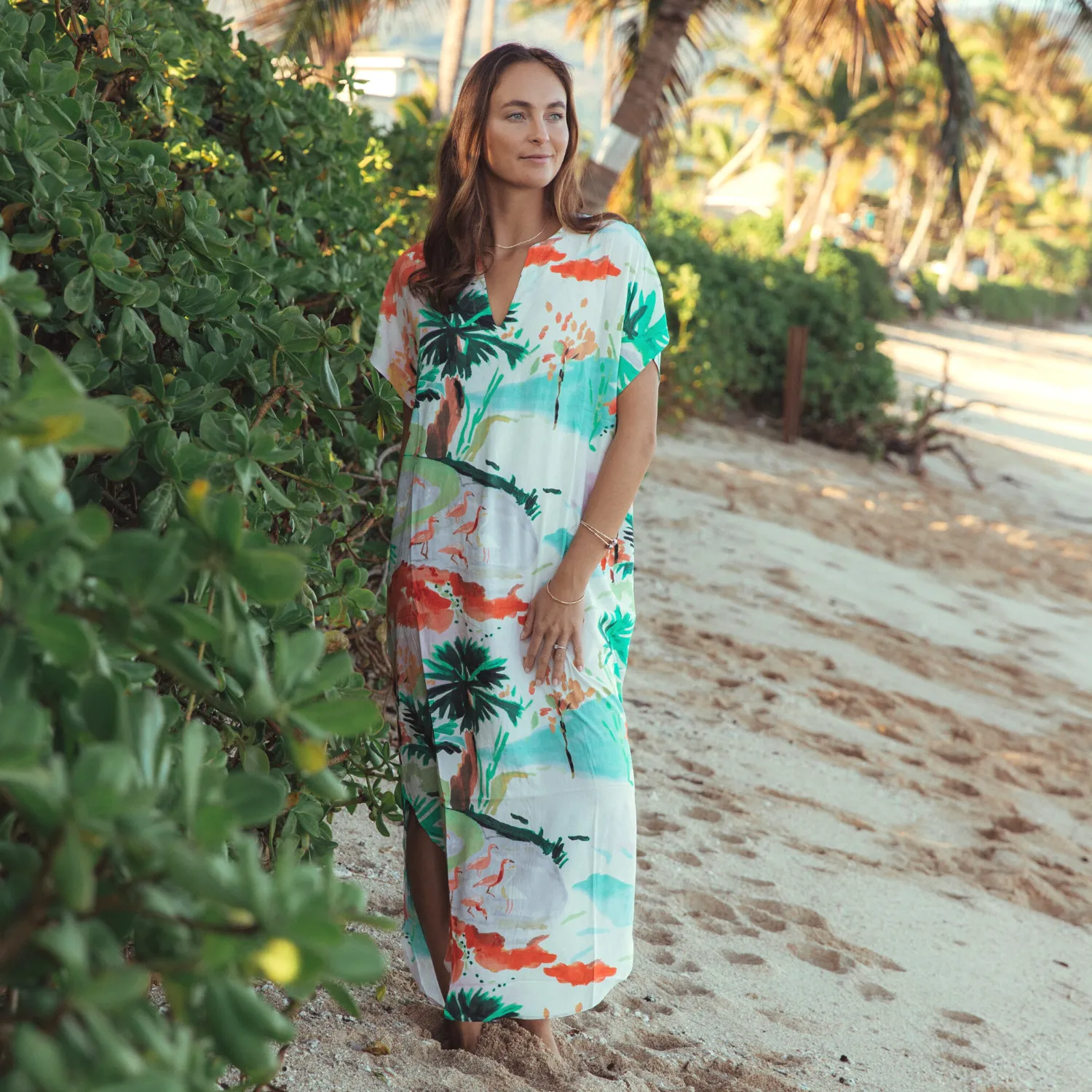 Casablanca Dress - Flamingo Beach