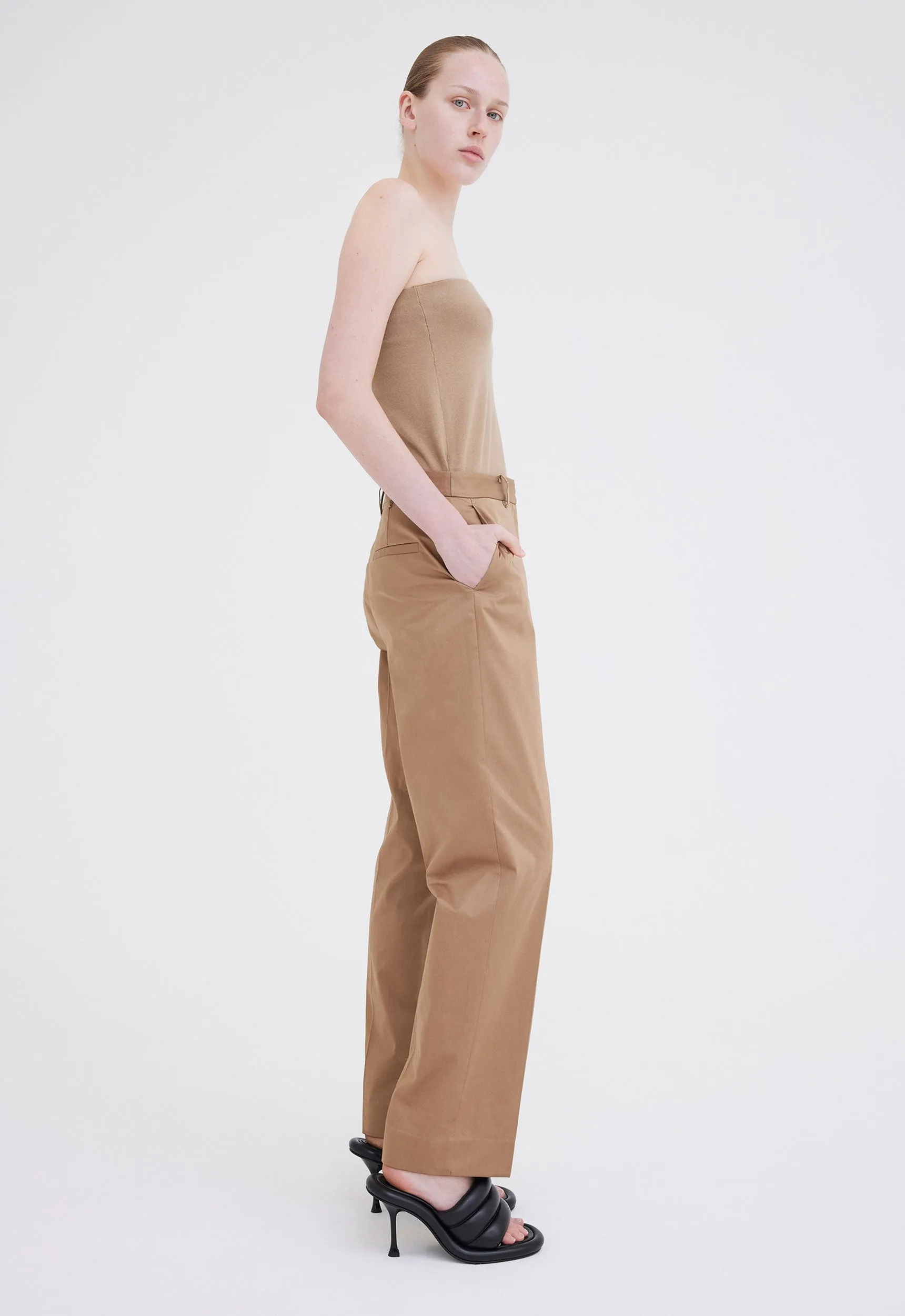 Chapelle Cotton Sateen Pant - Upstate Tan