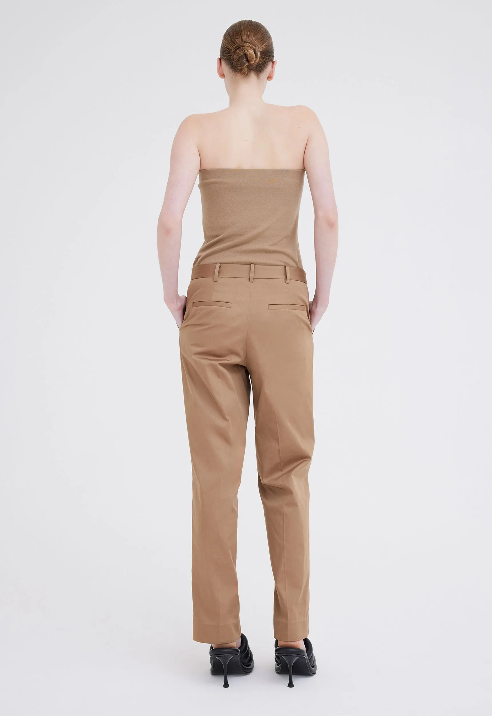 Chapelle Cotton Sateen Pant - Upstate Tan