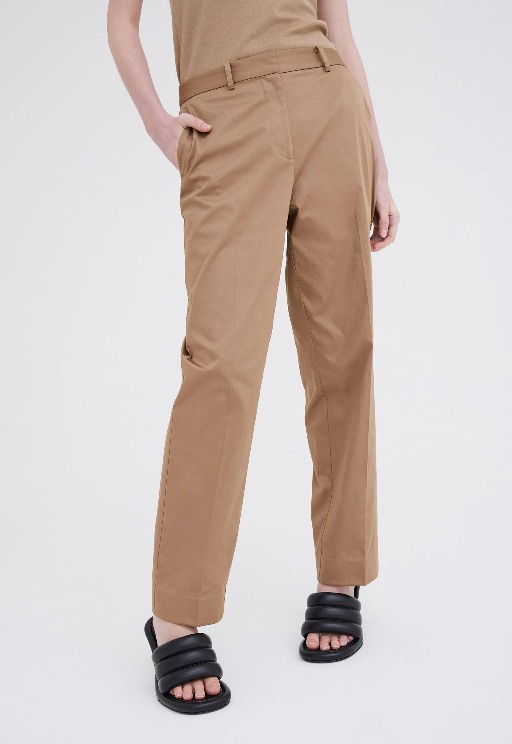 Chapelle Cotton Sateen Pant - Upstate Tan