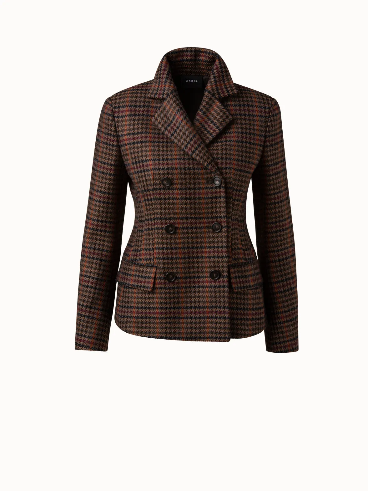 Checked Wool Double-Face Jacket