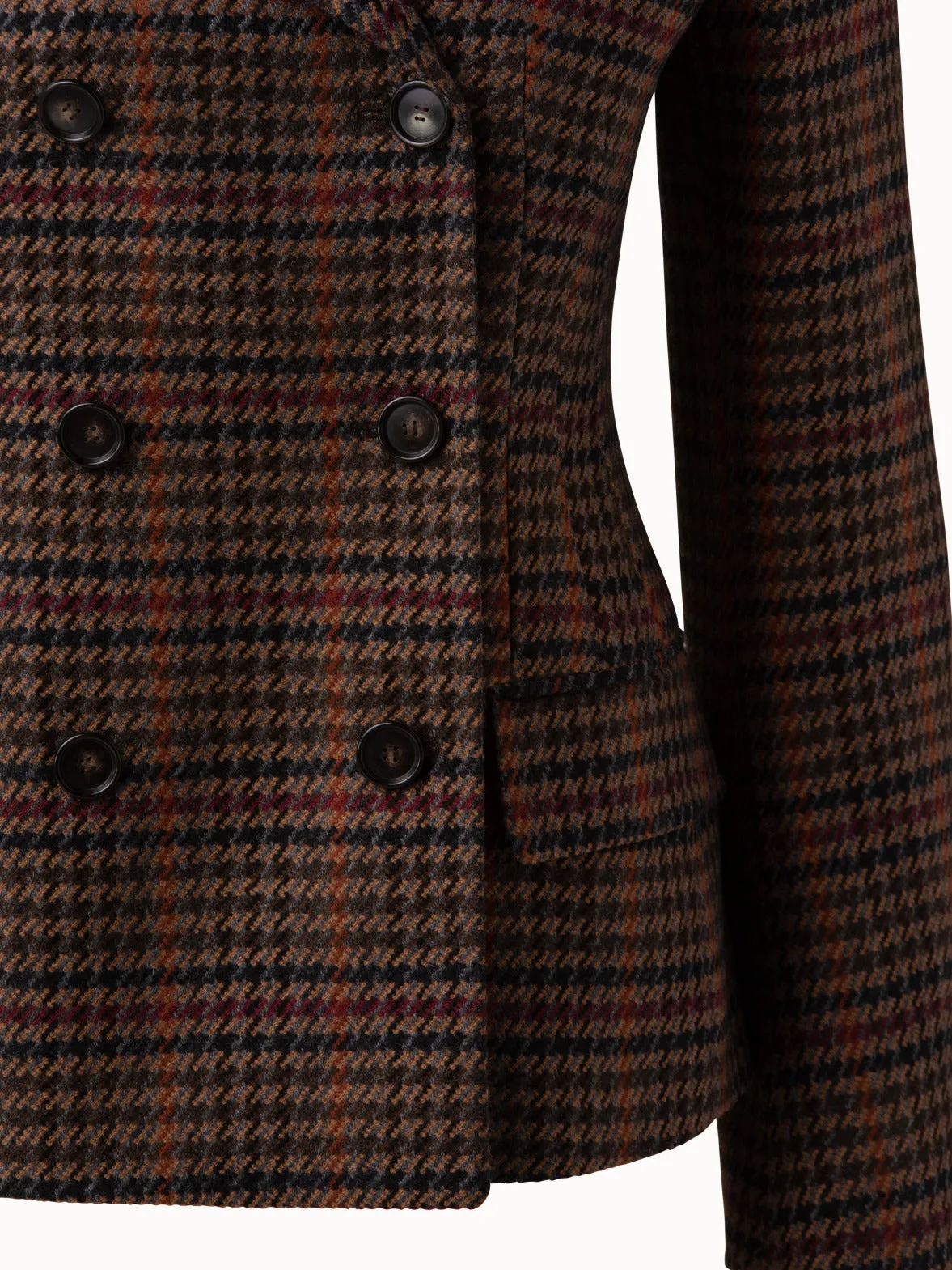 Checked Wool Double-Face Jacket