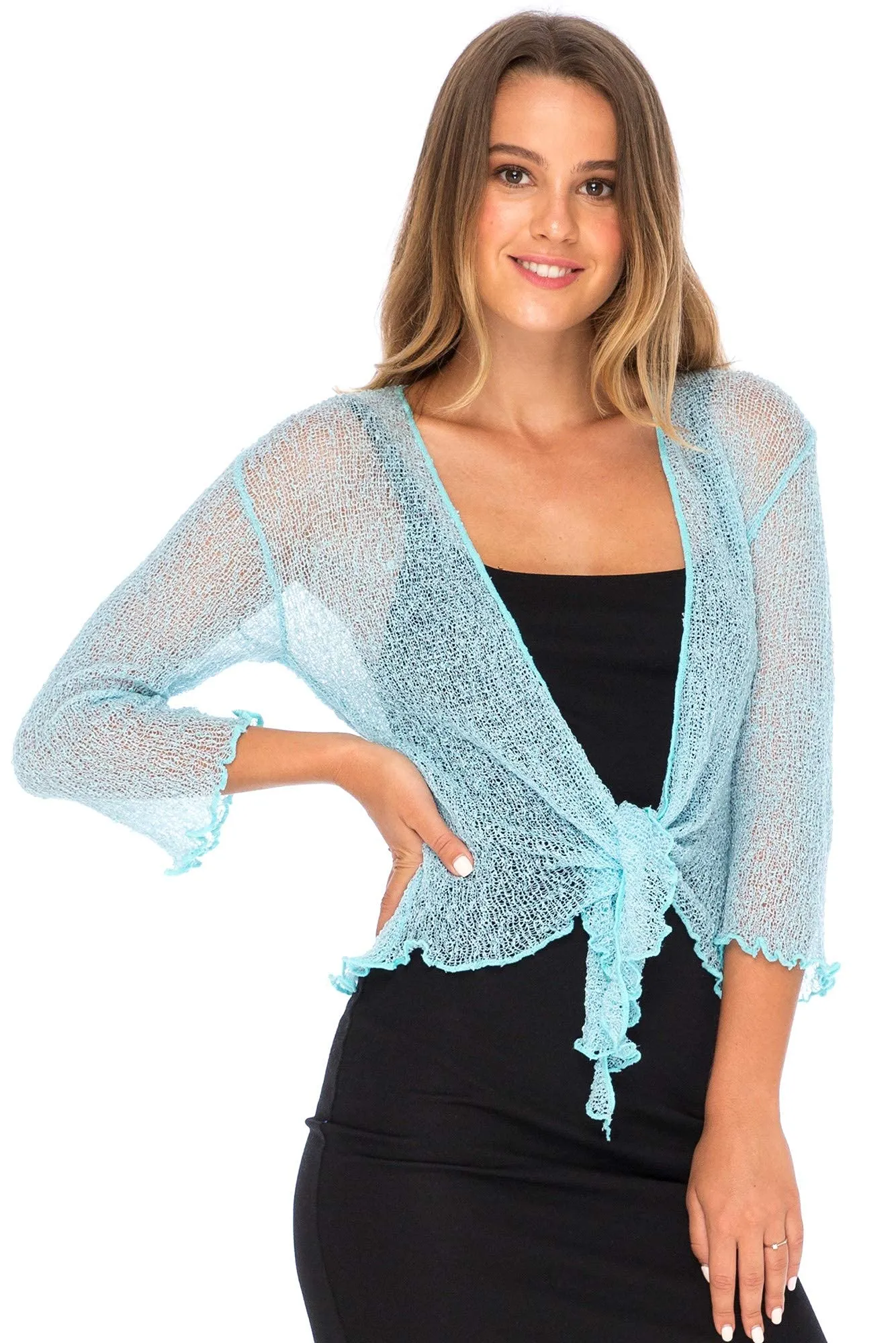 Classic Sheer Shrug Knit Cardigan