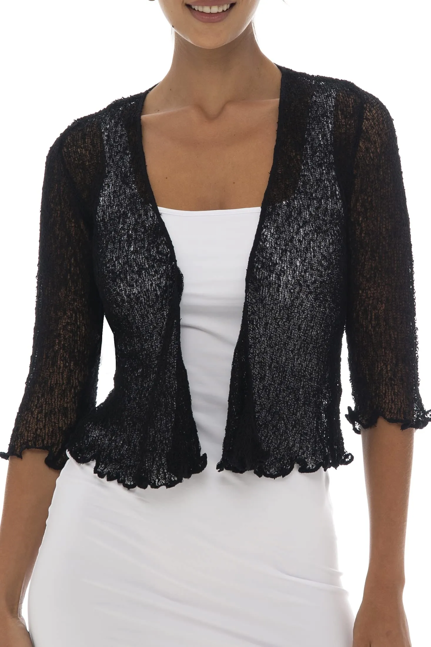 Classic Sheer Shrug Knit Cardigan