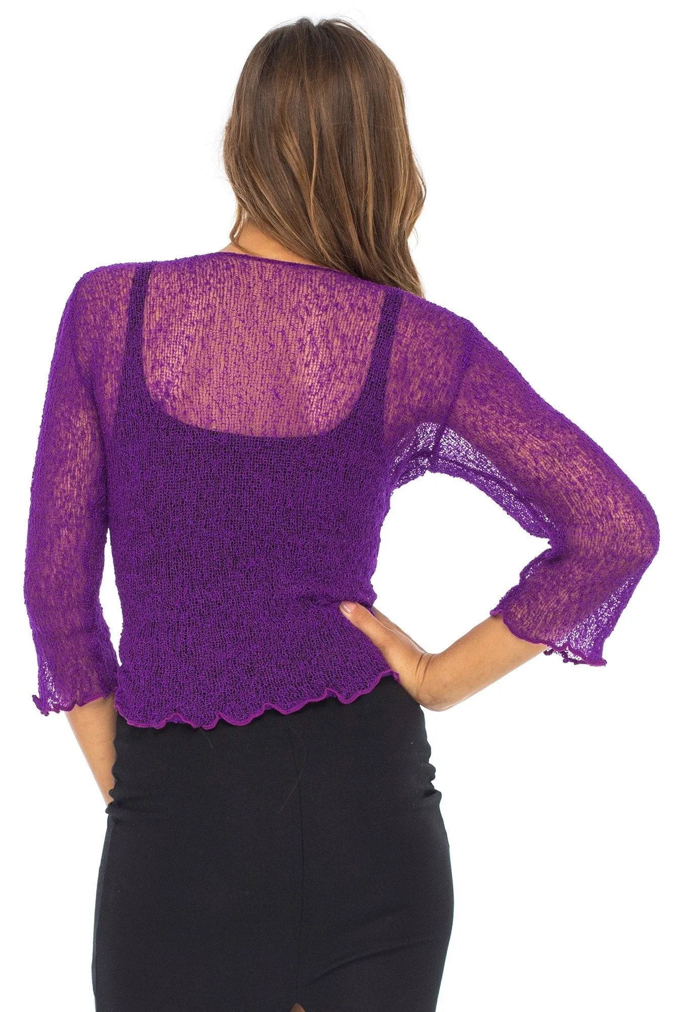 Classic Sheer Shrug Knit Cardigan