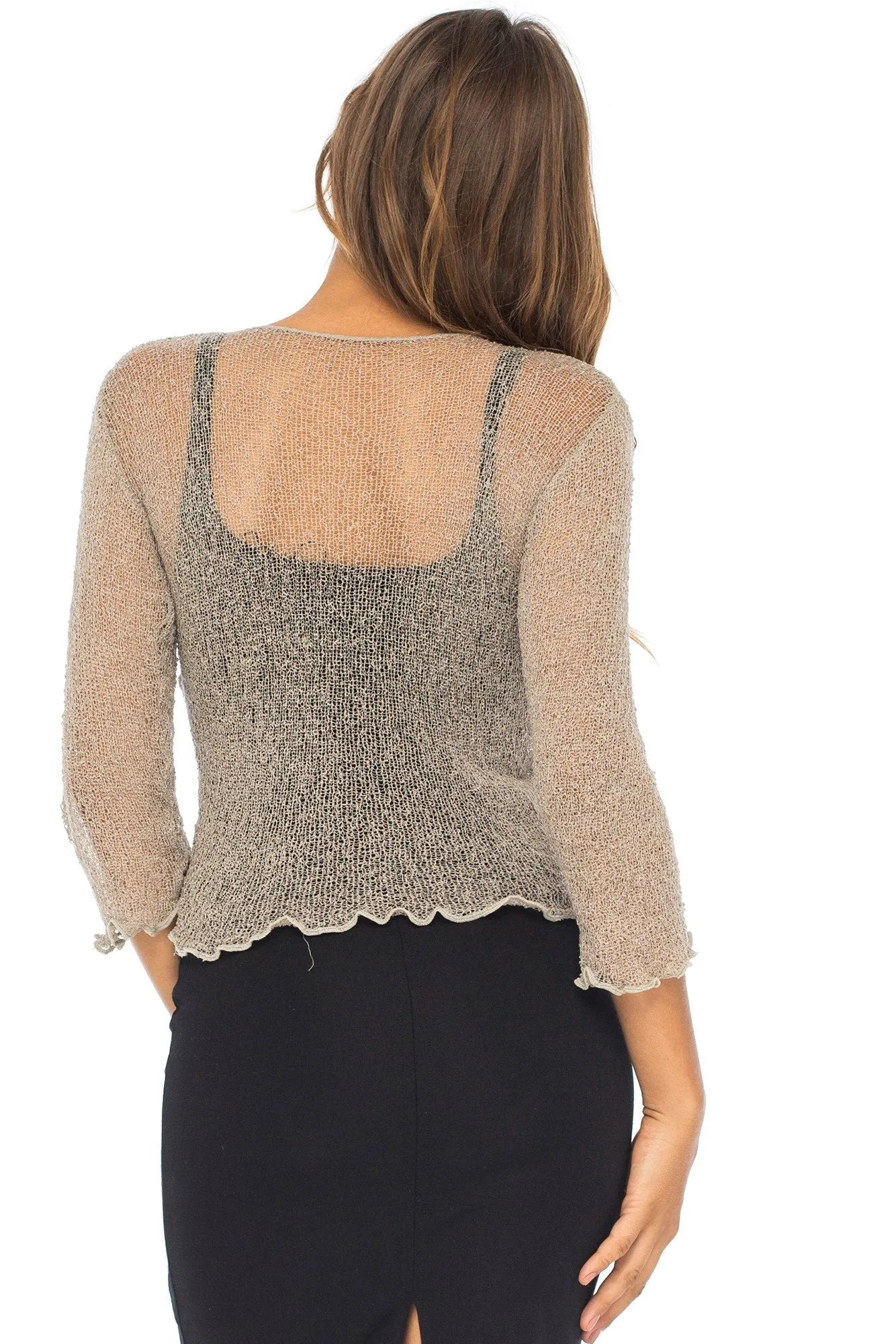 Classic Sheer Shrug Knit Cardigan