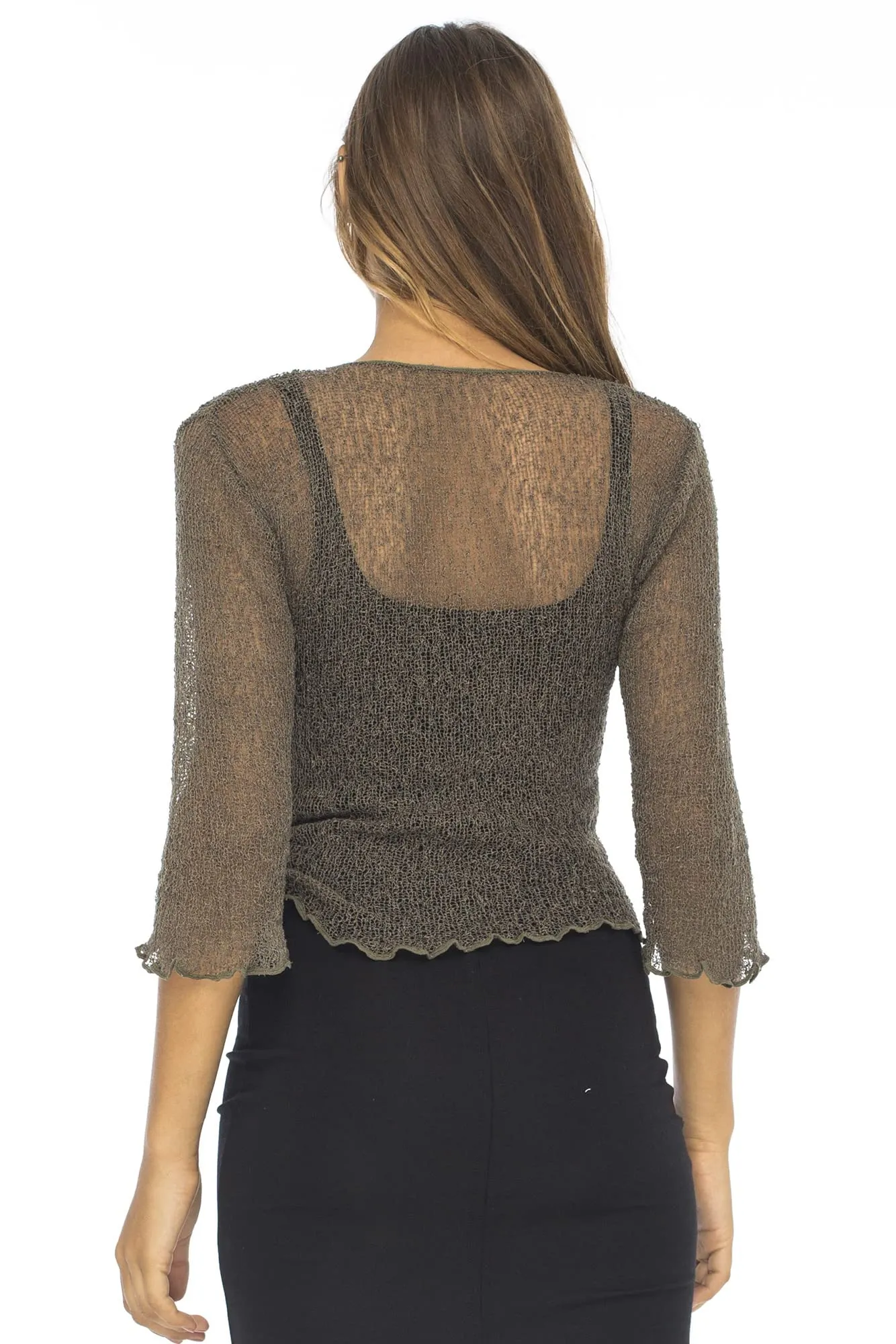 Classic Sheer Shrug Knit Cardigan