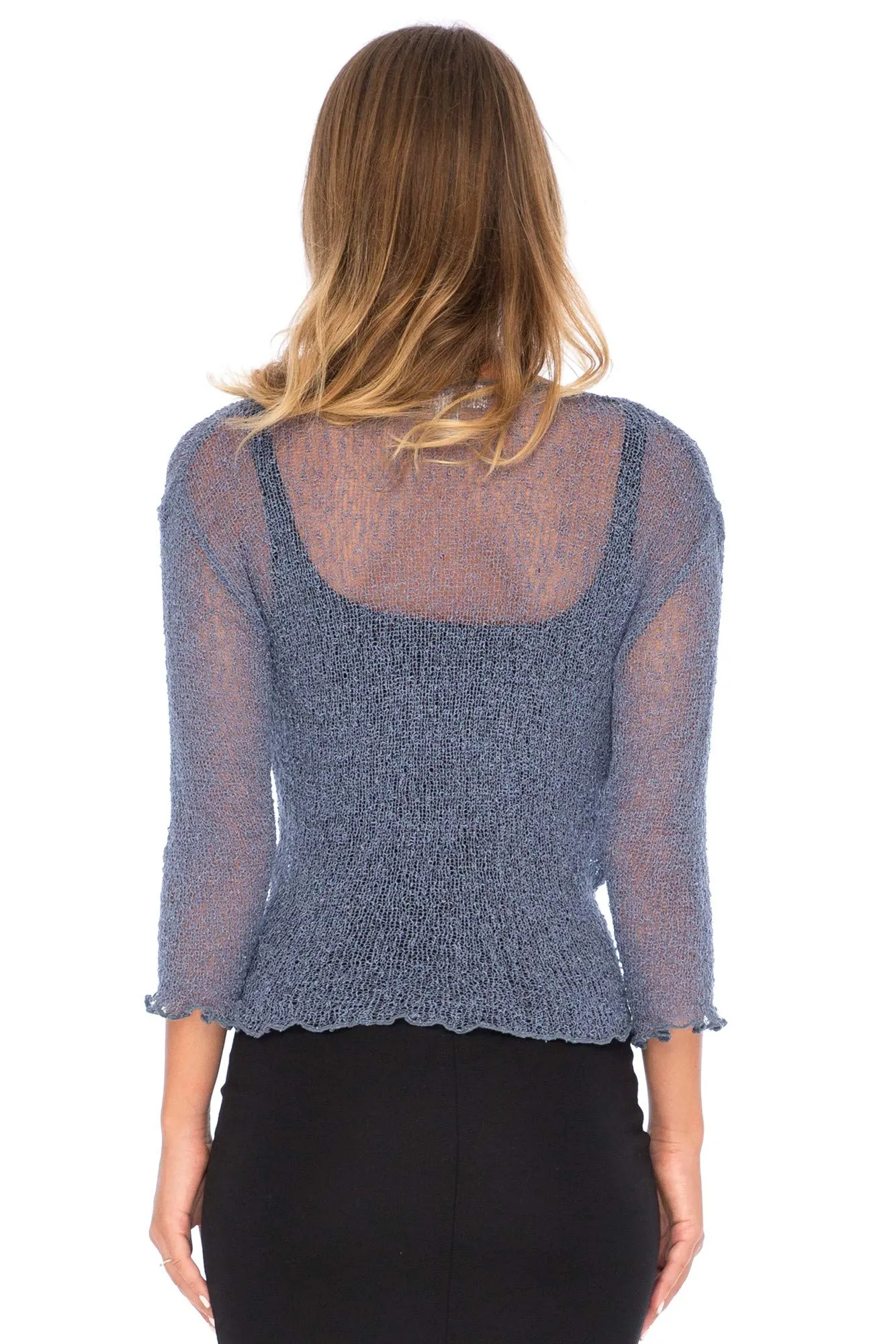 Classic Sheer Shrug Knit Cardigan