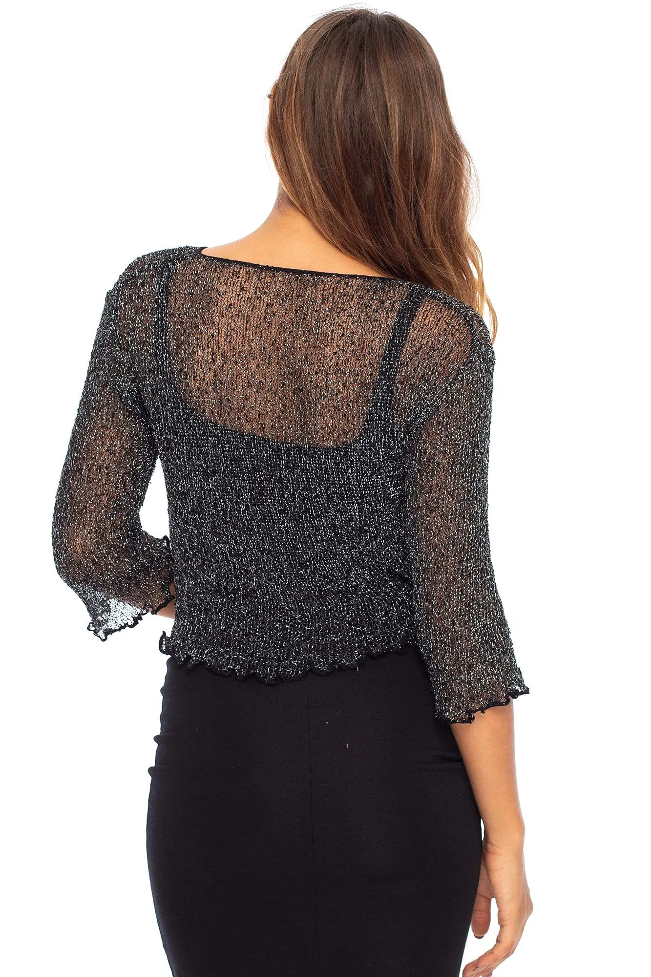 Classic Sheer Shrug Knit Cardigan