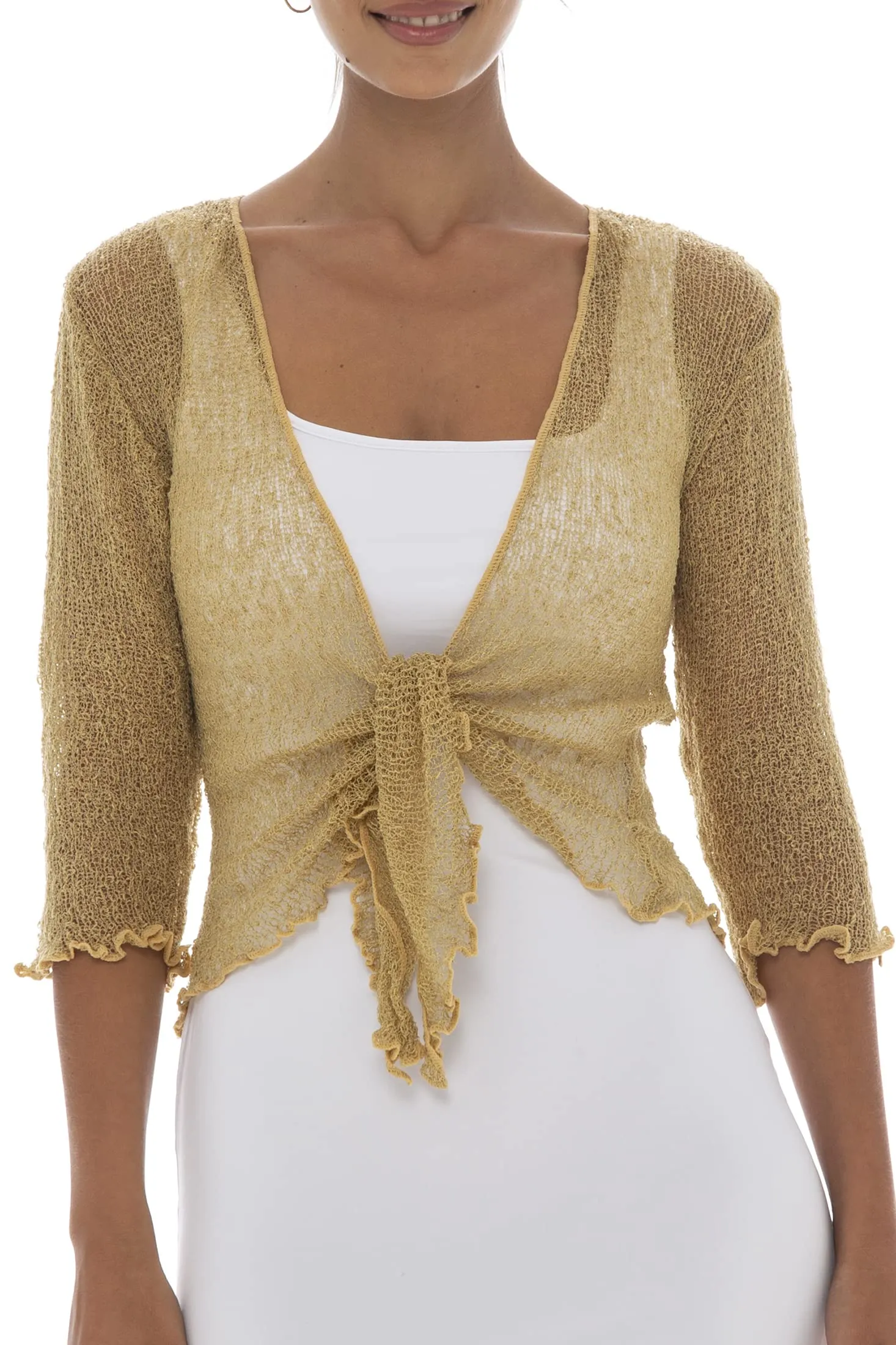 Classic Sheer Shrug Knit Cardigan