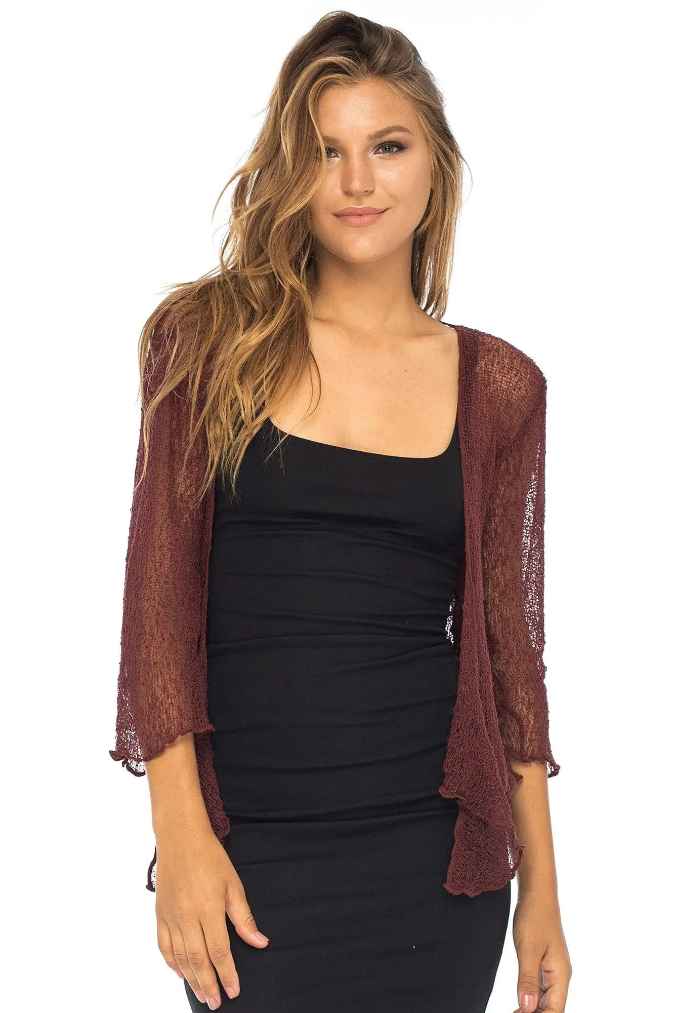 Classic Sheer Shrug Knit Cardigan