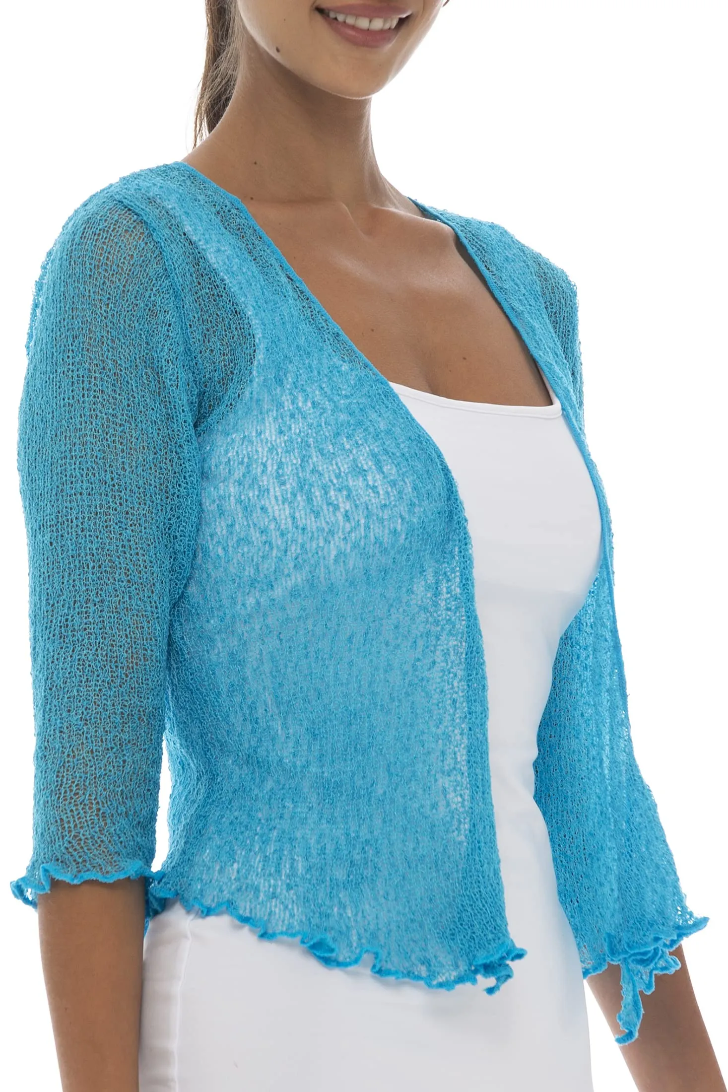 Classic Sheer Shrug Knit Cardigan