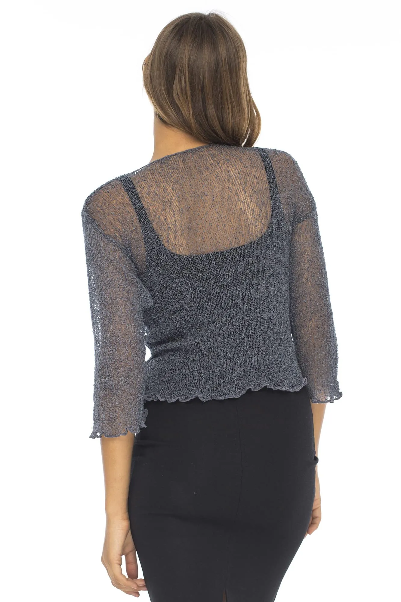 Classic Sheer Shrug Knit Cardigan