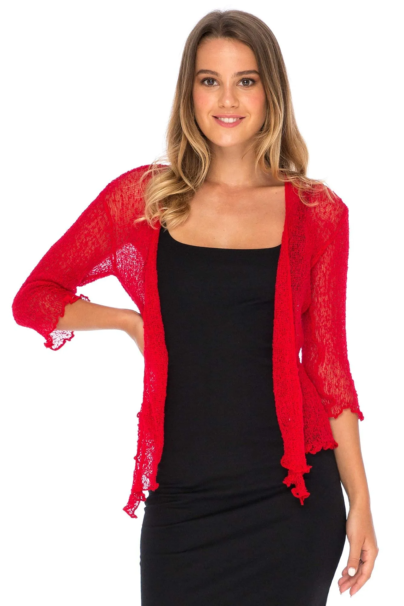 Classic Sheer Shrug Knit Cardigan