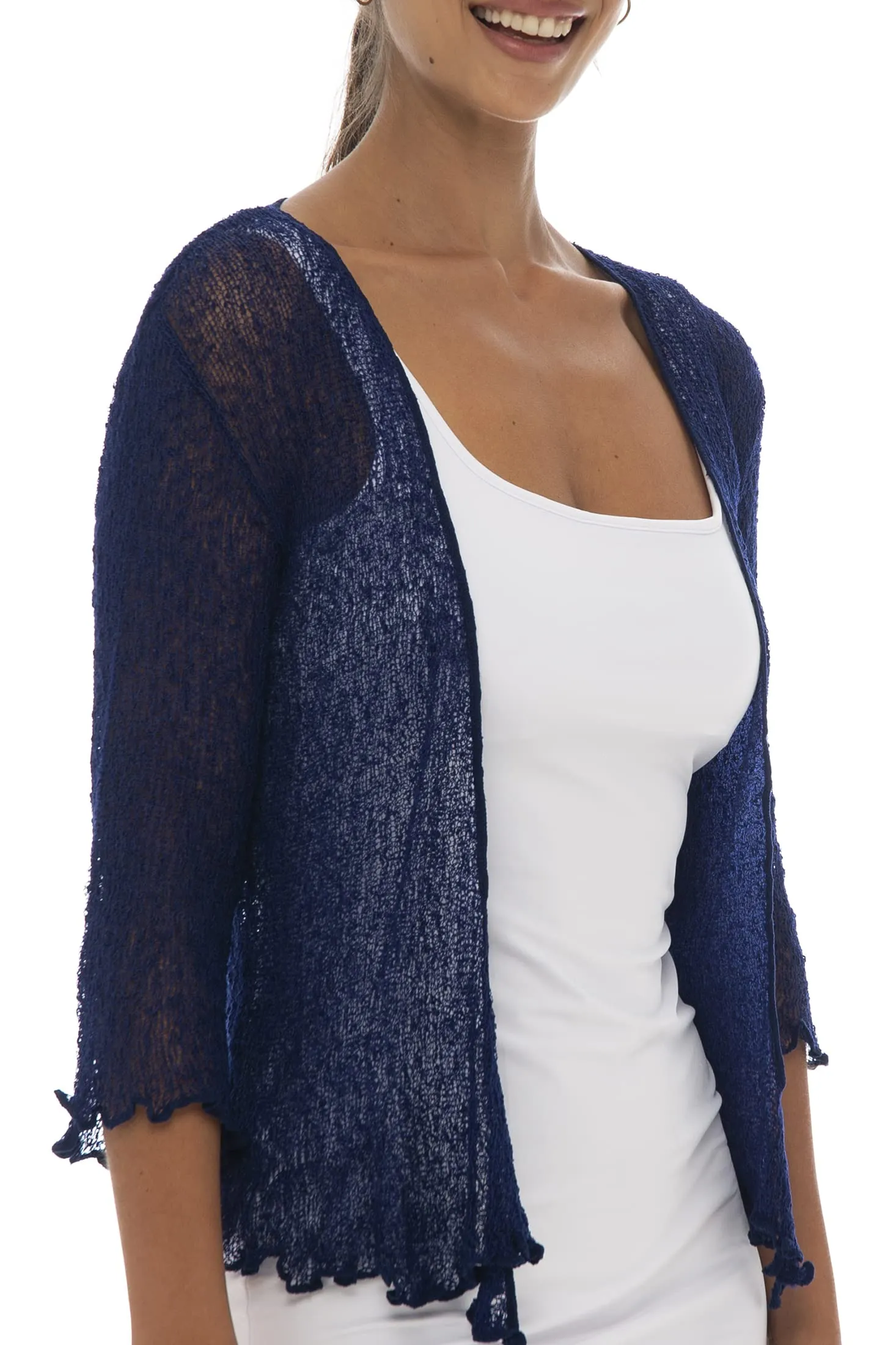 Classic Sheer Shrug Knit Cardigan