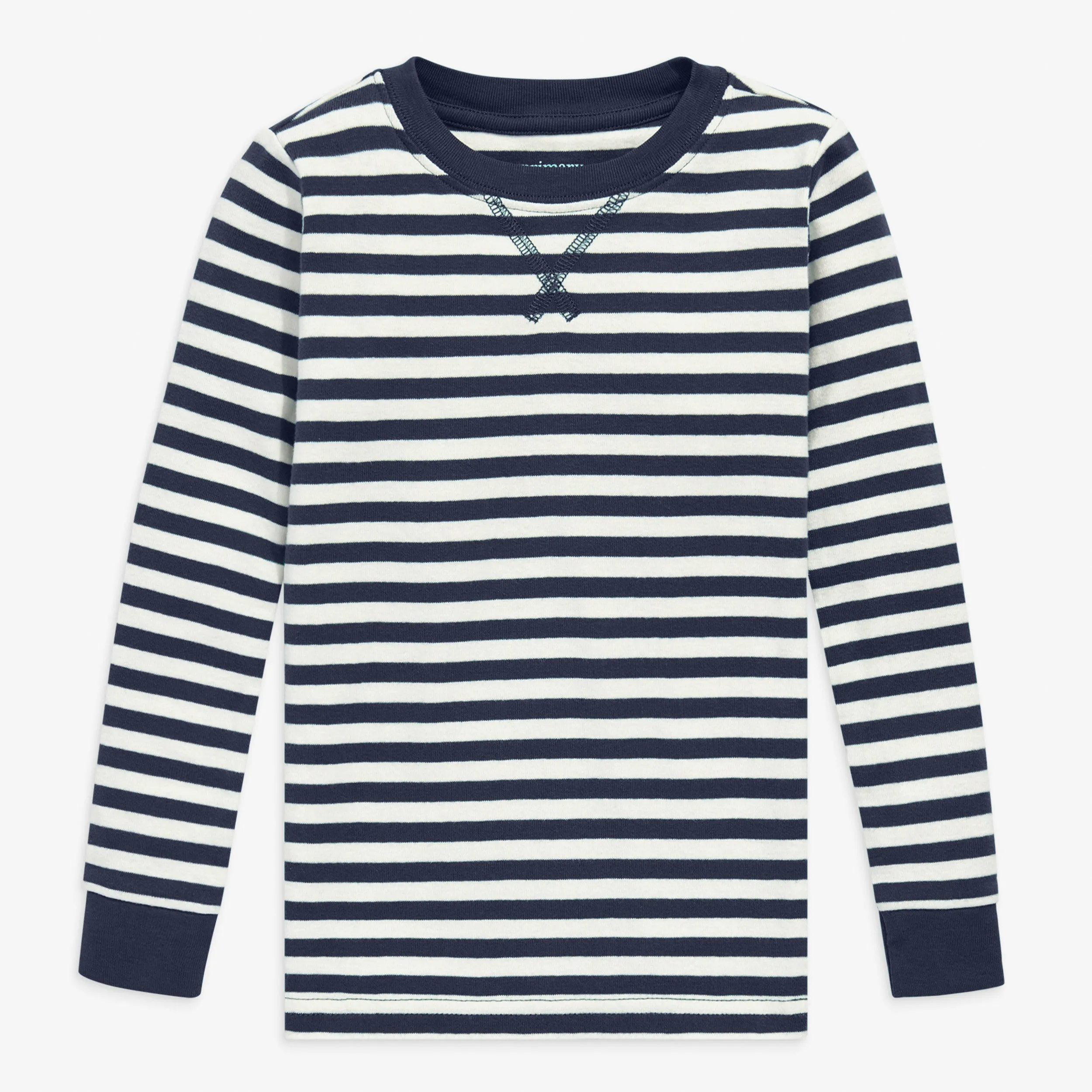 Clearance kids organic pj top in stripe