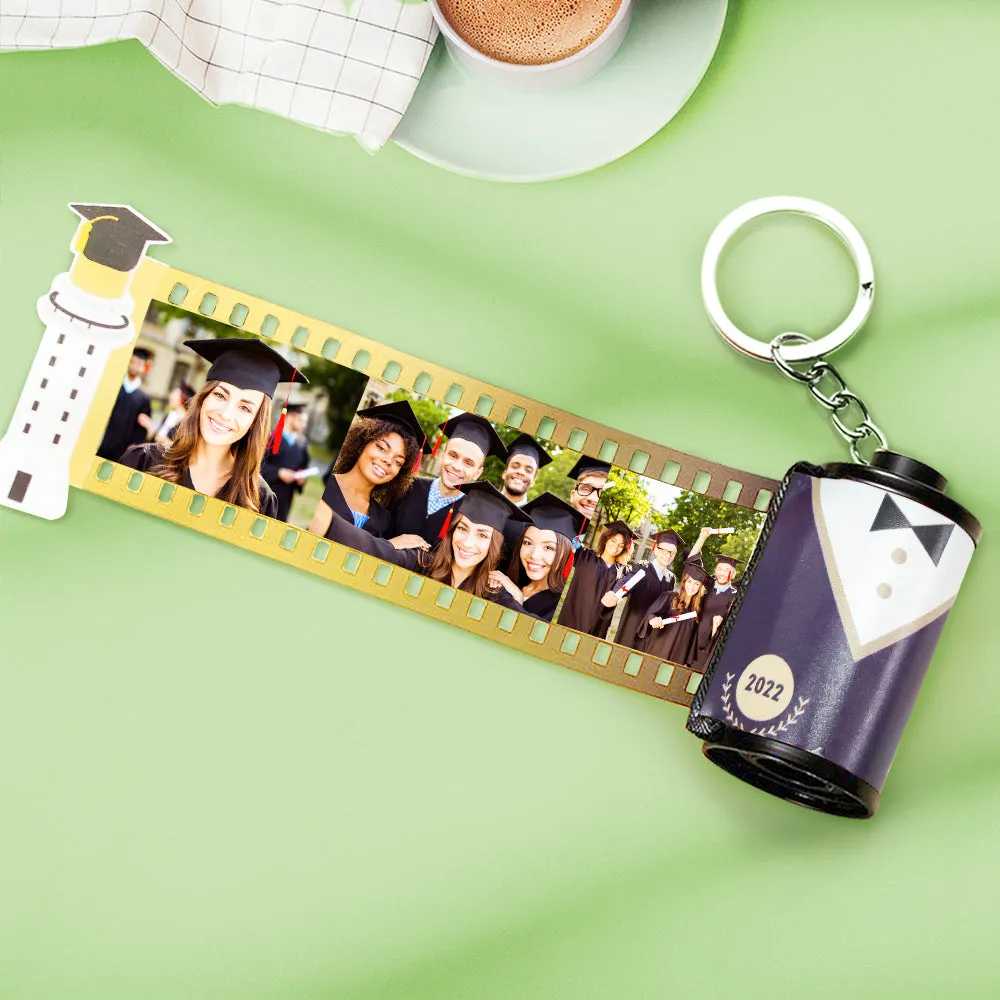 Custom Graduation Photo Film Roll Keychain with Pictures Gifts for Graduates