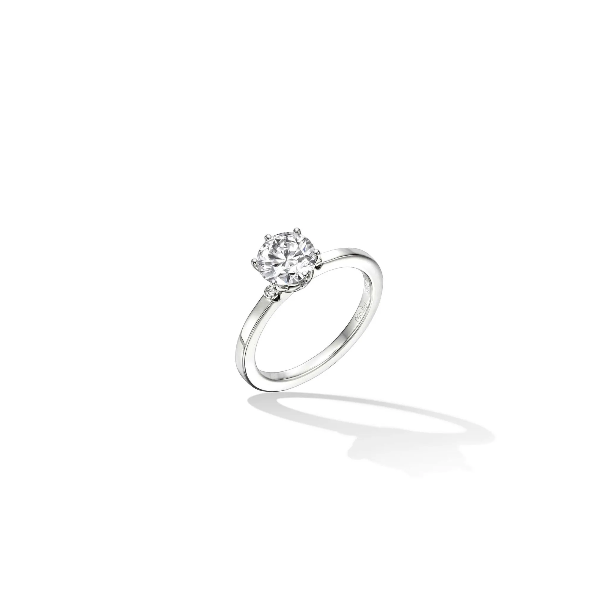 Custom Platinum Solitaire Ring