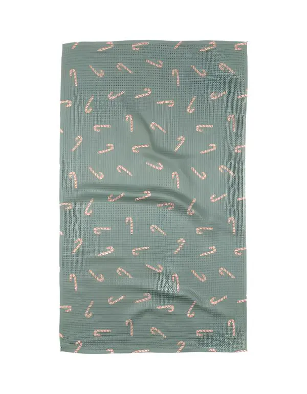 Cute Candy Canes Tea Towel