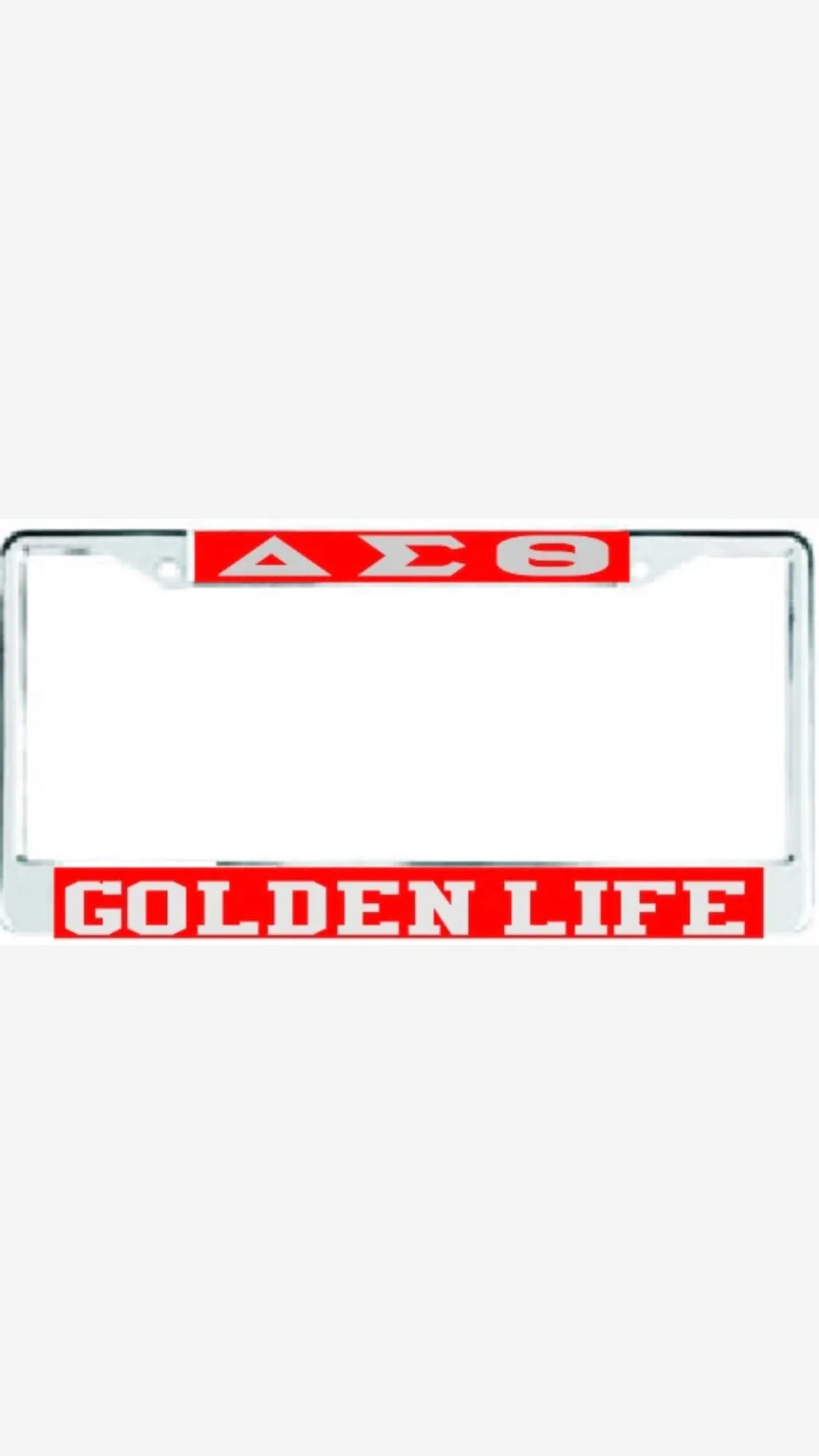 Delta Golden Life Auto Frame Red/Silver