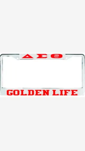 Delta Golden Life Auto Frame Silver/Red