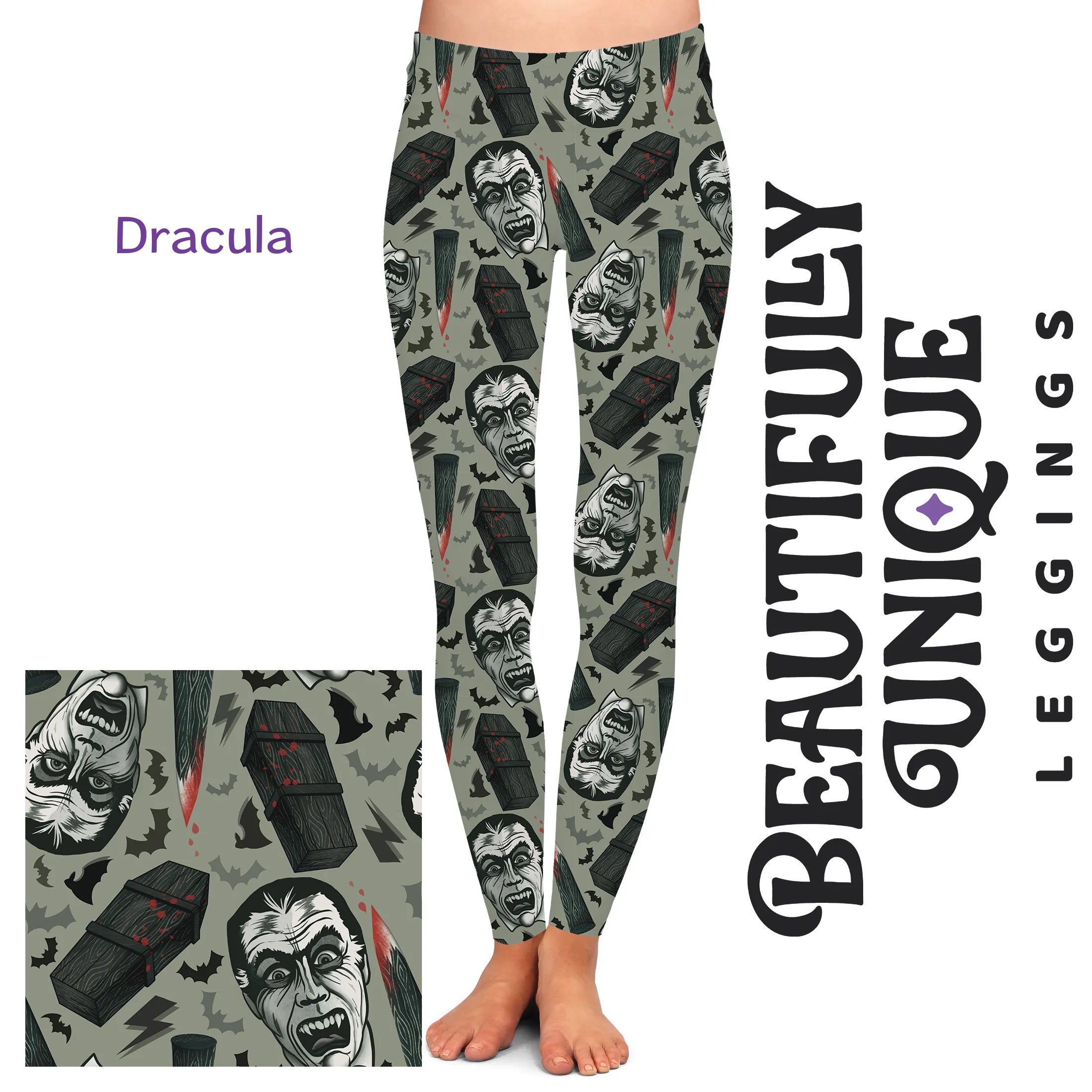 Dracula (Semi-Exclusive) - High-quality Handcrafted Vibrant Leggings