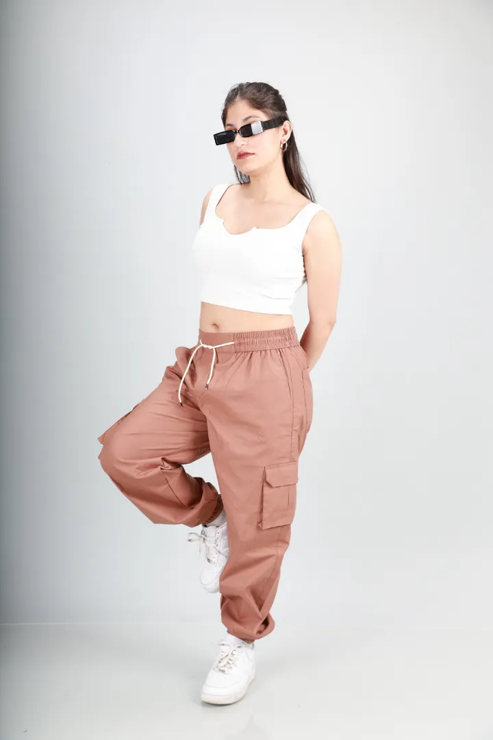 Earth Brown Cargo Harem Pant - Unisex Hoppers