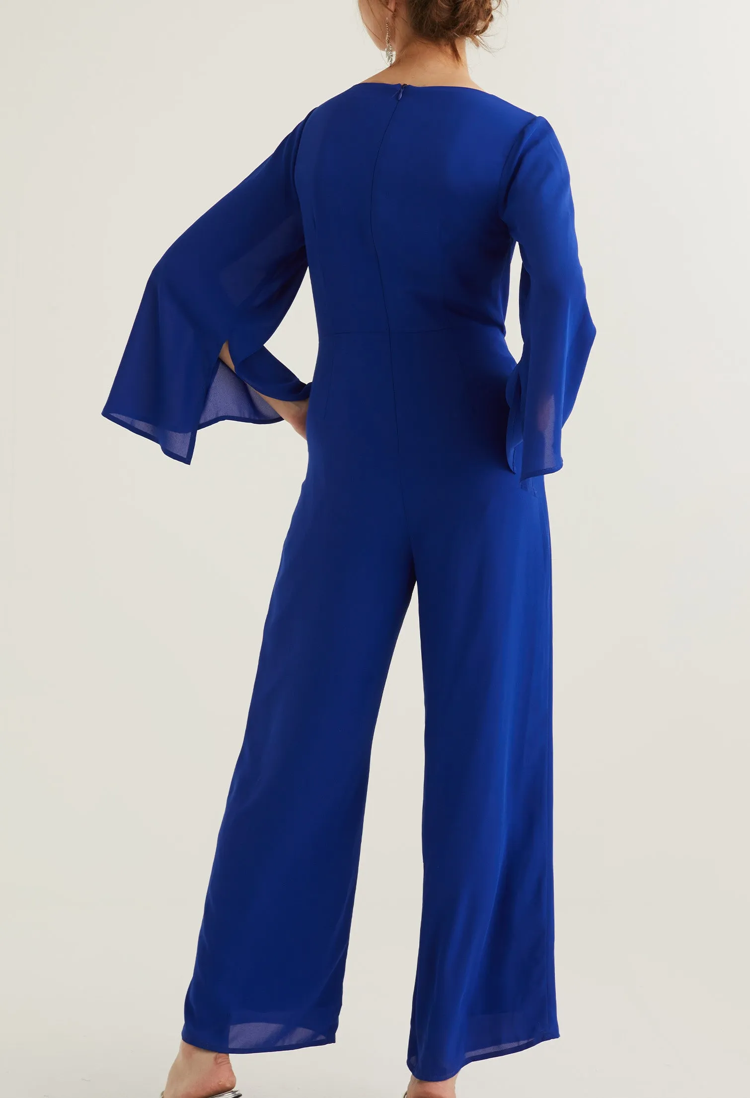 Elegant Evening Bell Sleeve Jumpsuit