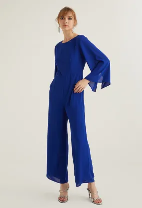 Elegant Evening Bell Sleeve Jumpsuit