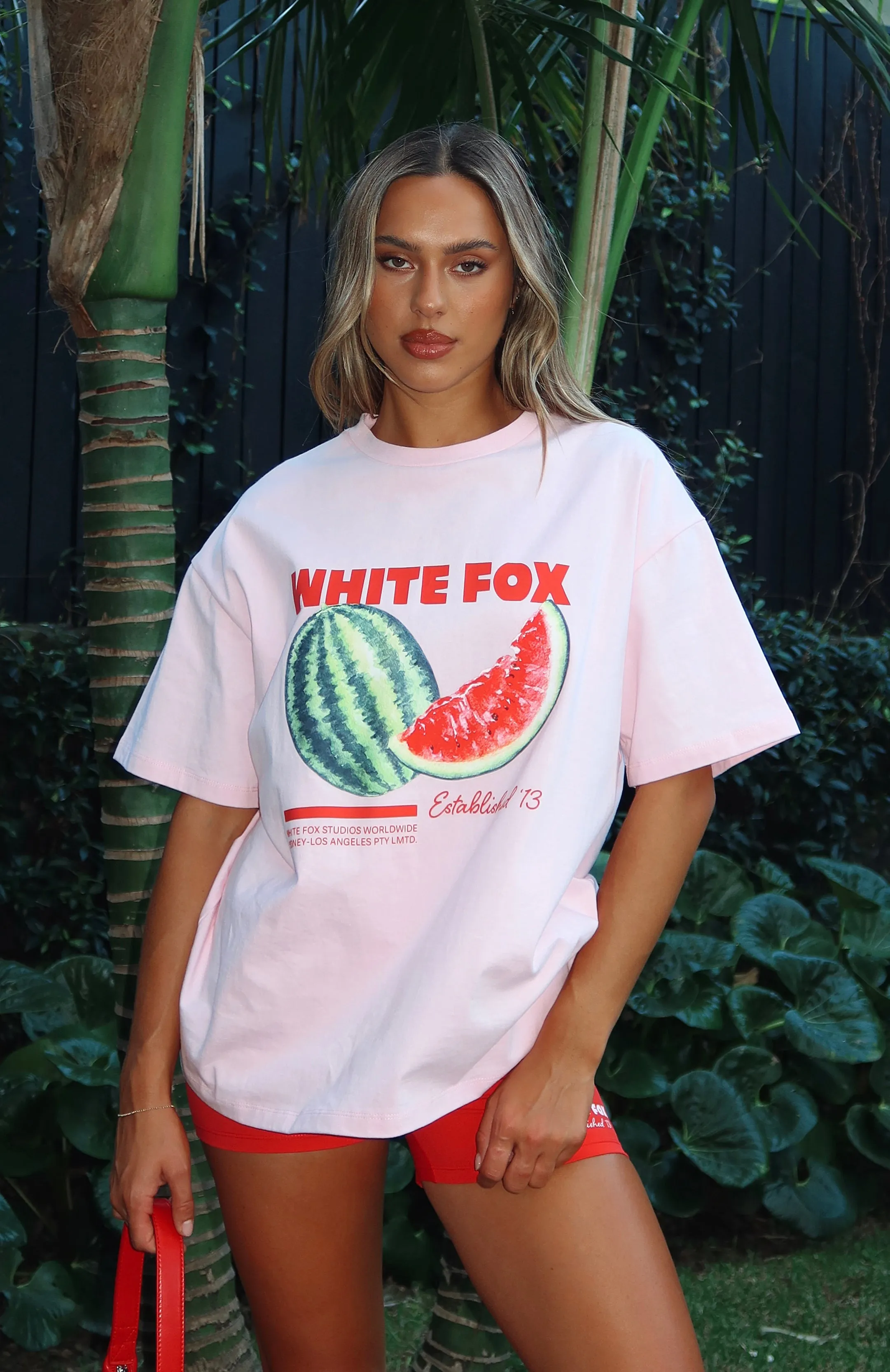 Euro Vacay Oversized Tee Pink